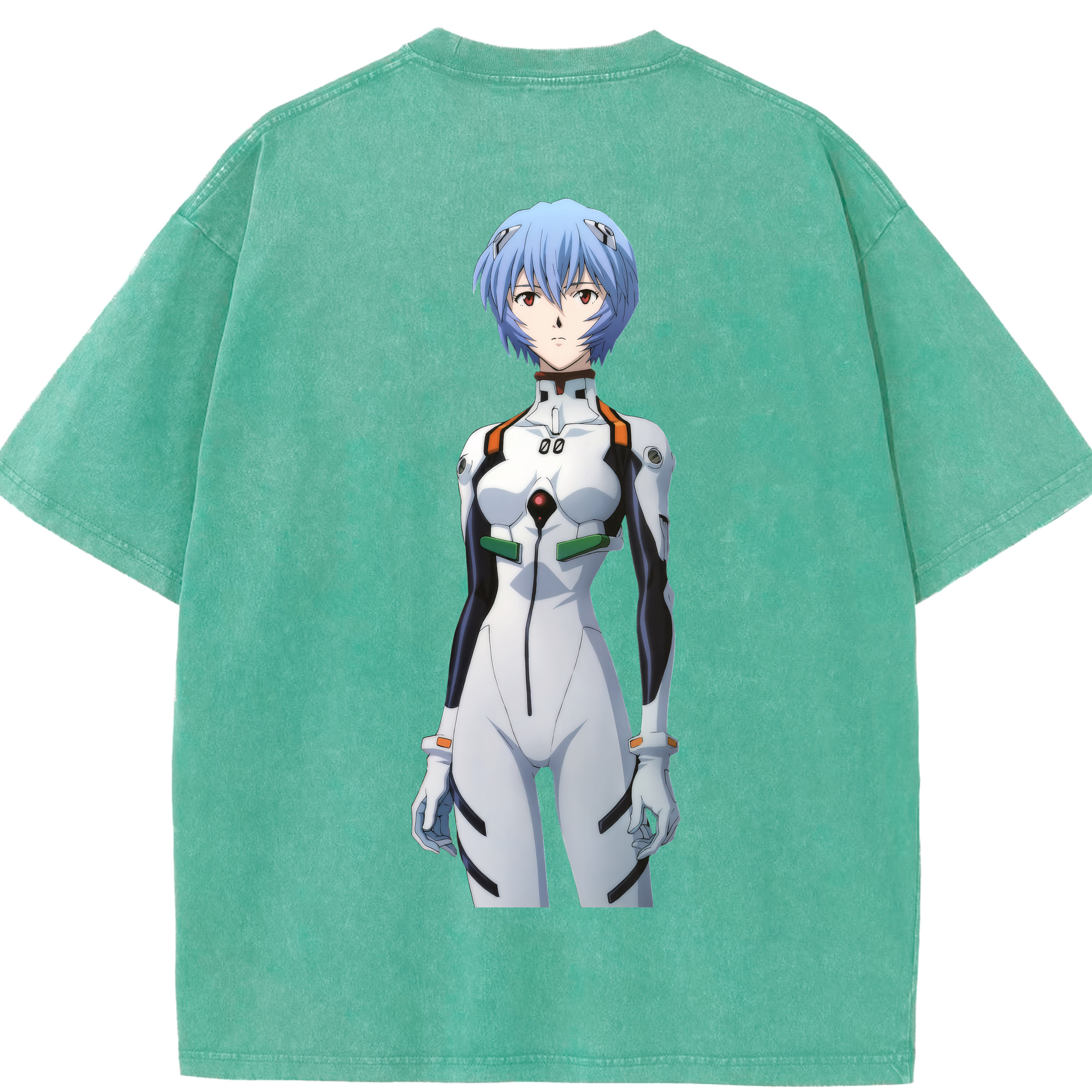（画像用） EVA 新世紀エヴァンゲリオン 綿100% ヴィンテージ風 半袖Tシャツ（背面プリント）